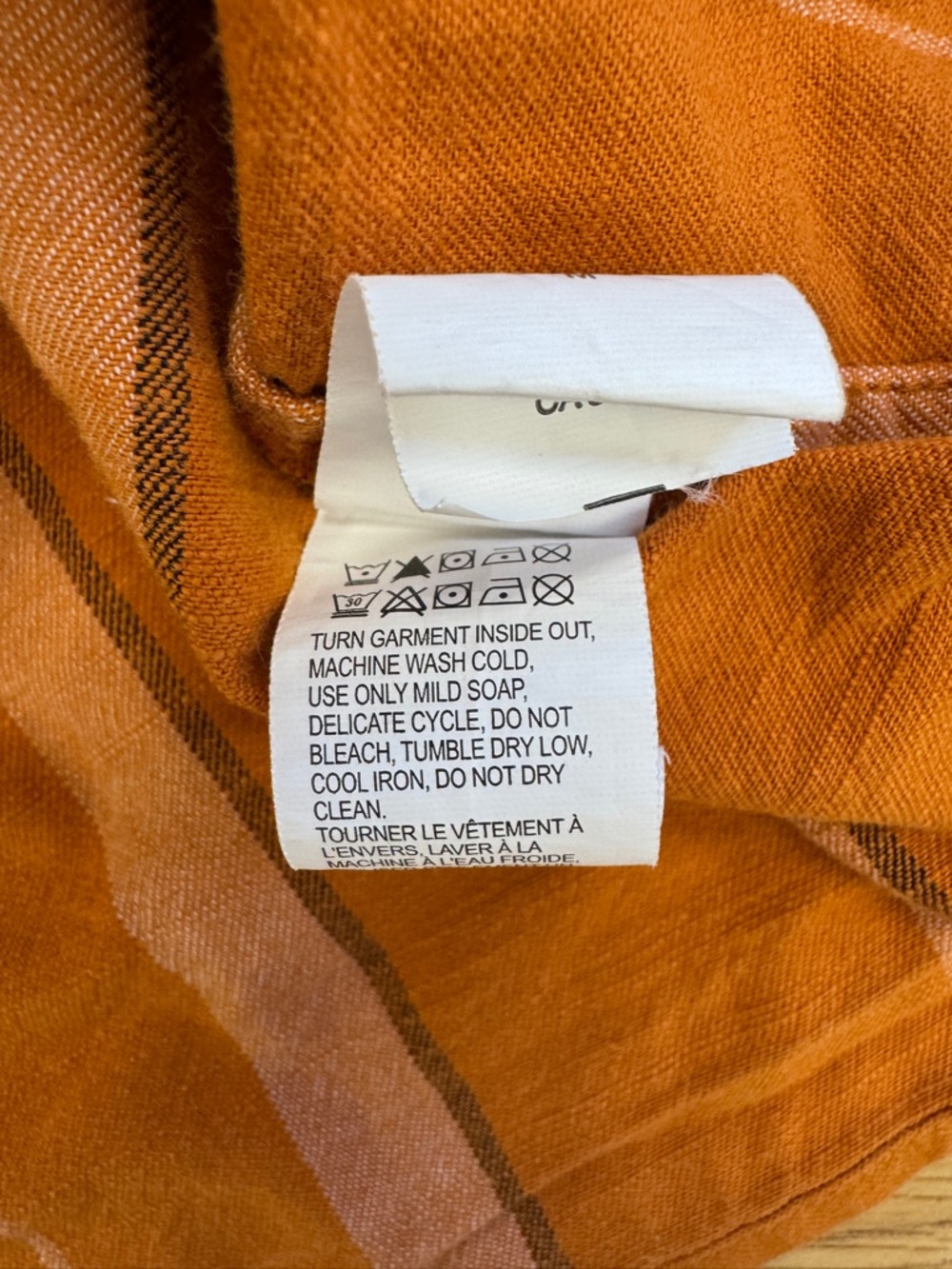 Lucky Brand Women’s 100% Cotton Burnt Orange Striped Adjustable Tank Top Size M - Picture 5 of 7